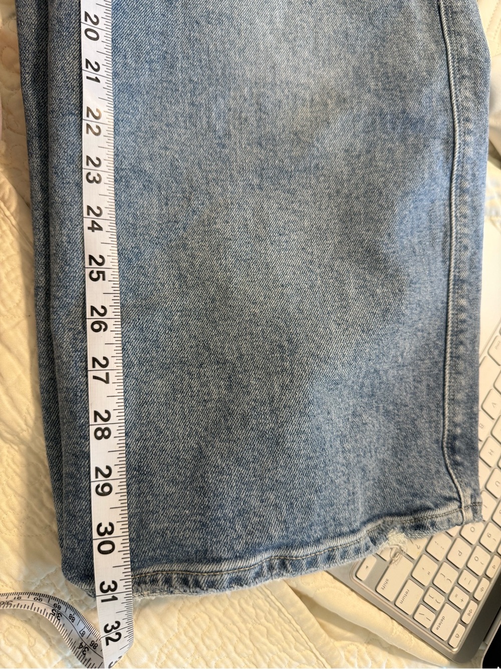 PAIGE SASHA Medium Blue High-Rise Wide Leg Jeans - Picture 15 of 15